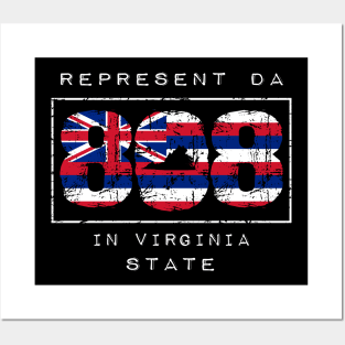 Rep Da 808 in Virginia State by Hawaii Nei All Day Posters and Art